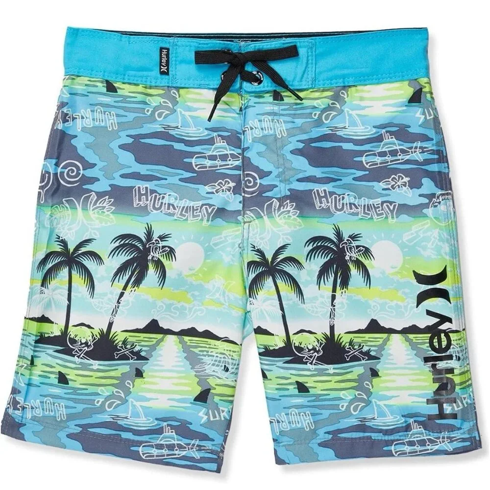 HURLEY BOY'S DOODLE PARADISE BOARDSHORTS SIZE 20/30 INSEAM 9